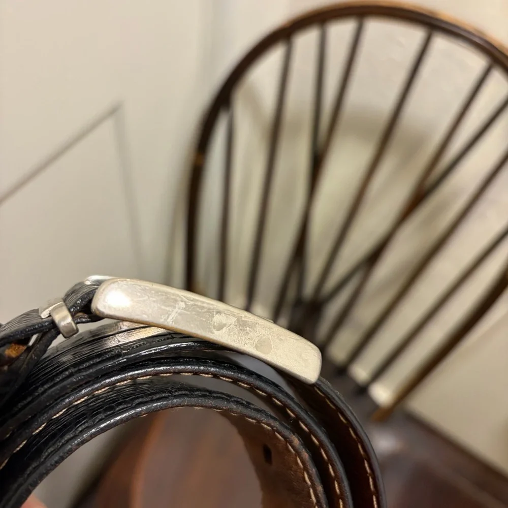 Roger Gimenez Dress Belt with Silver Buckle